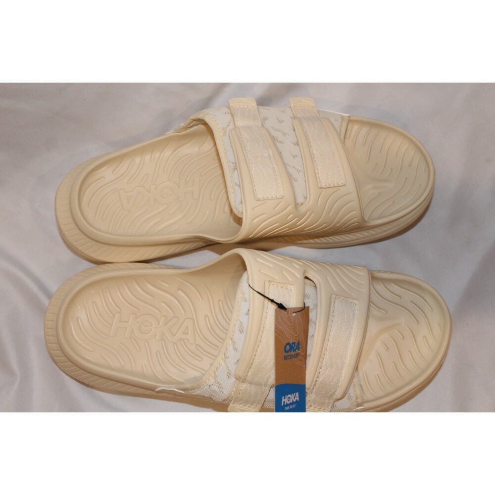 HOKA Men's Ora Luxe Recovery Slide Sandals Tan Sz 13 NWT - Picture 4 of 6